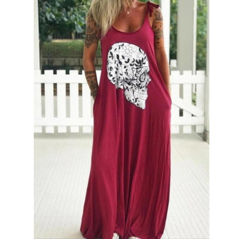 Warmes Kleid mit Schädel-Motiv für dich und Stil