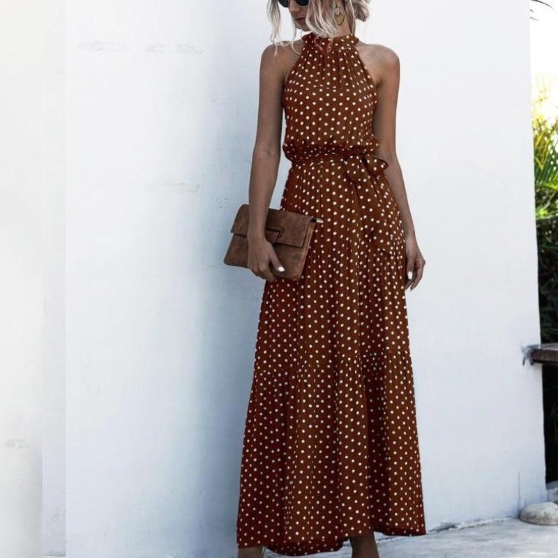 Elegantes Kleid mit Leichtes Raffungen und Tupfen für dich
