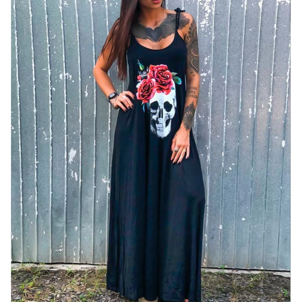 Warmes Kleid mit Schädel-Motiv für dich und Stil