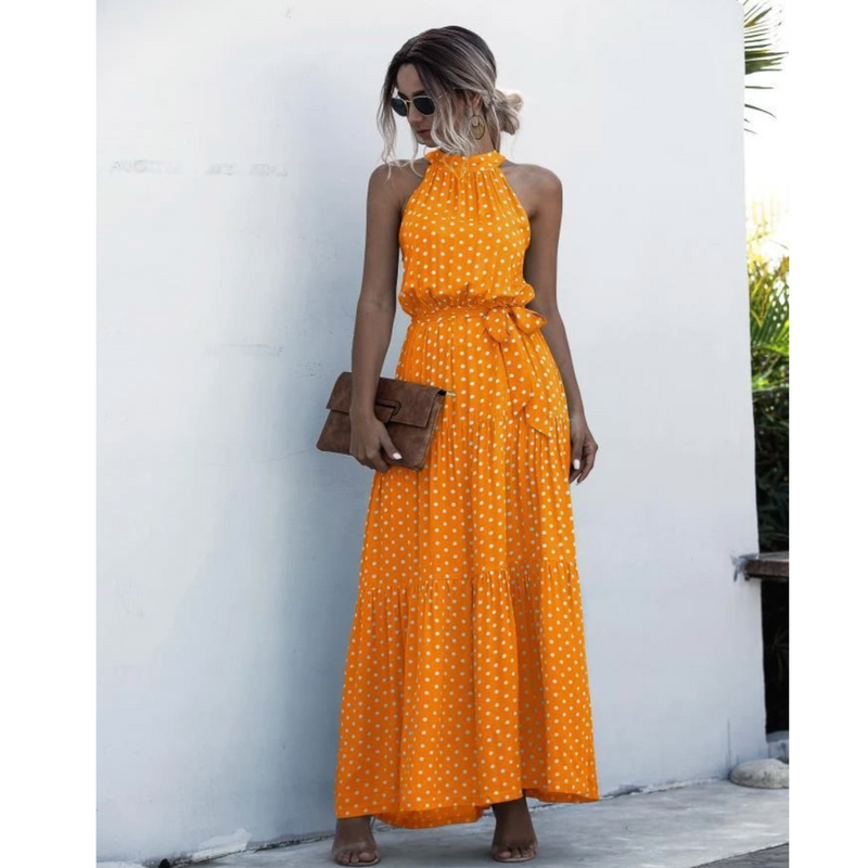Elegantes Kleid mit Leichtes Raffungen und Tupfen für dich