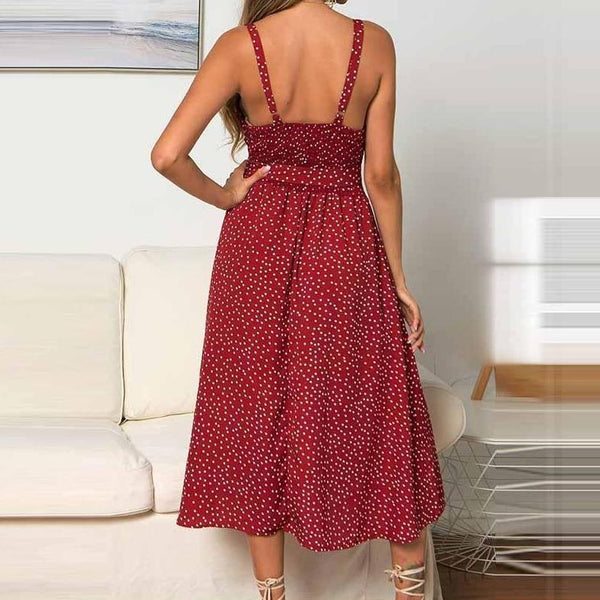 Bezauberndes Kleid mit Leichtes Punkten und Rüschen für dich