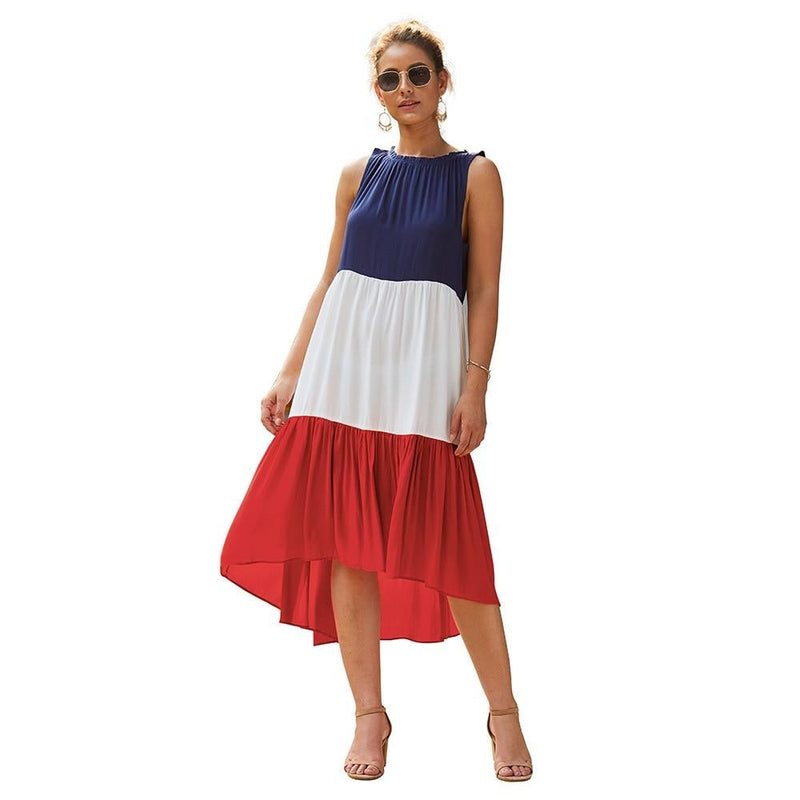 Weiches Querstreifen Für Dich Elegantes Kleid Für Damen