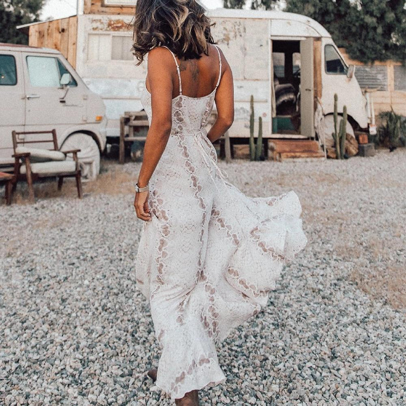 Elegantes Maxikleid mit Schlangenhautmuster für Damen