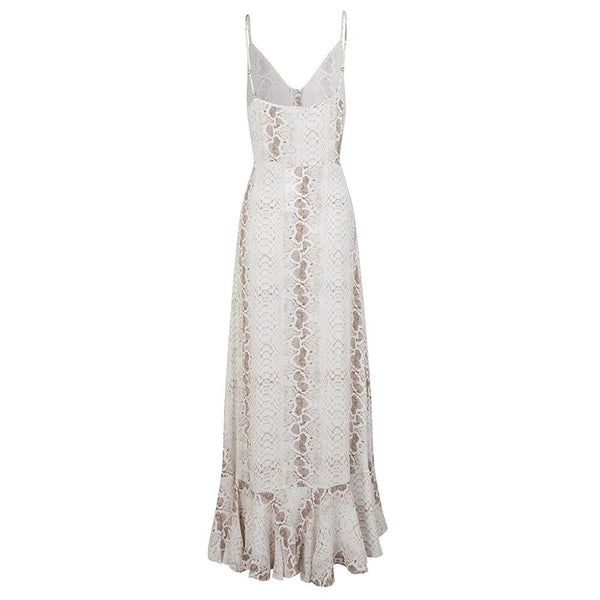 Elegantes Maxikleid mit Schlangenhautmuster für Damen
