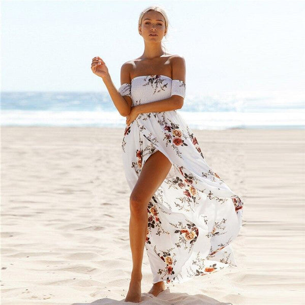 Elegantes Maxikleid mit Off-Shoulder-Design für Damen