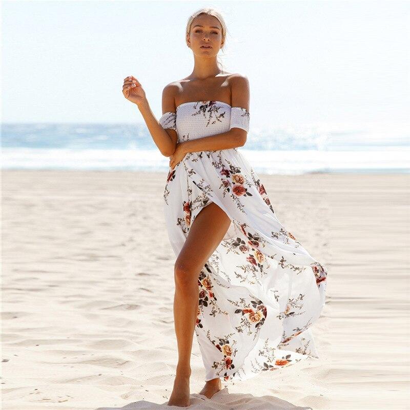 Elegantes Maxikleid mit Off-Shoulder-Design für Damen