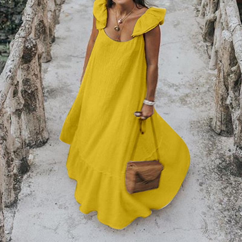 Elegantes Maxikleid mit Rüschen für besondere Anlässe