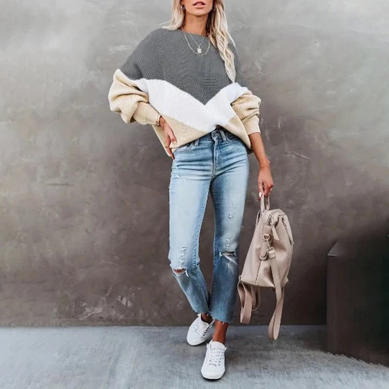 Trendiger Damen-Strickpullover mit stilvollem Look