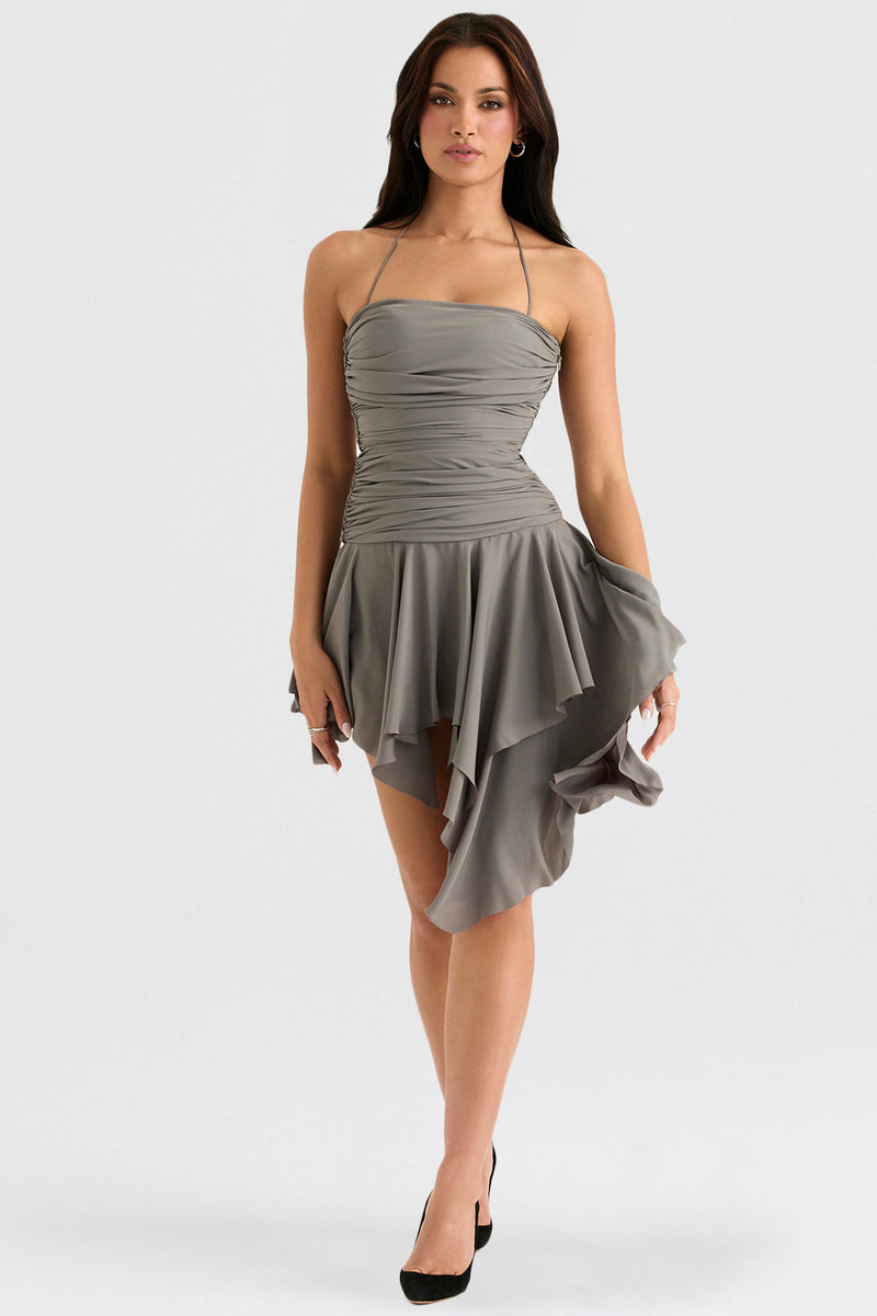 Elegantes Emma -Asymmetrisches Mini Kleid für besondere Anlässe