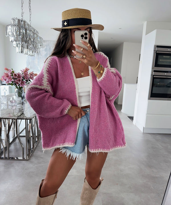 Warmes Lila Für Dich - Bequeme Elegante Jacke