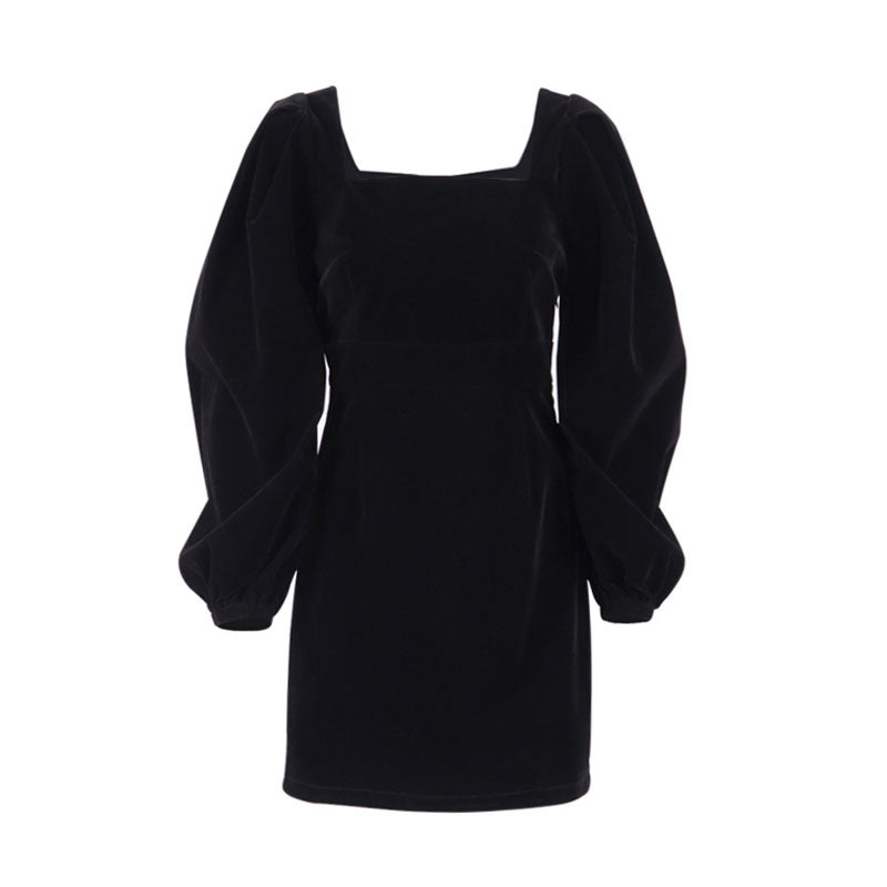 Elegantes Mini Kleid Puffärmeln für Damen