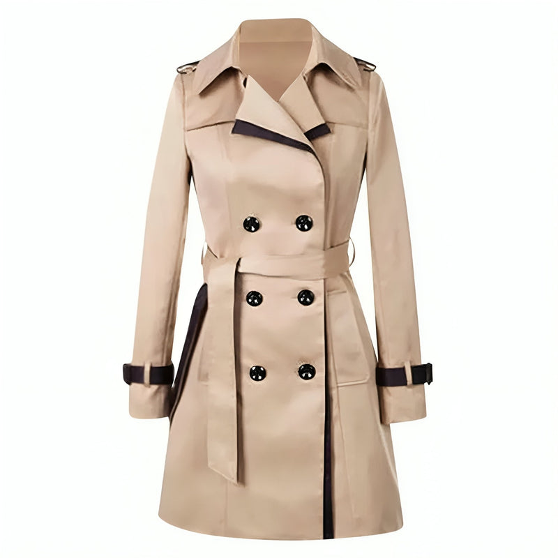 Warm Eleganter Trenchcoat Mit Verstellbarem Gürtel Coat