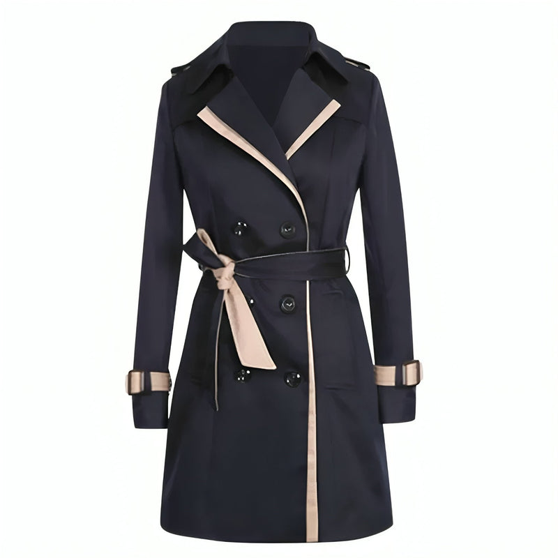 Warm Eleganter Trenchcoat Mit Verstellbarem Gürtel Coat