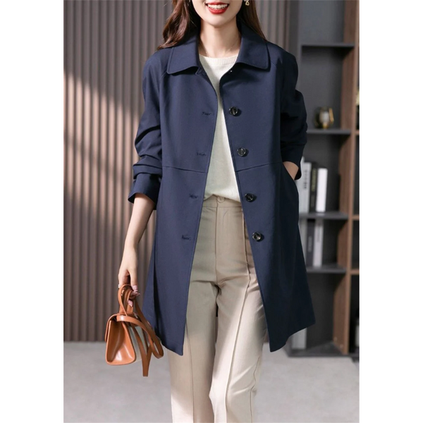 Warm Wasserdichter Trenchcoat Für Damen Lässig Mantel