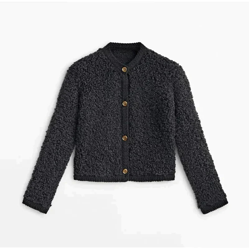 Warm Weich Gefüttert Modischer Teddy Elegant Damen Mantel