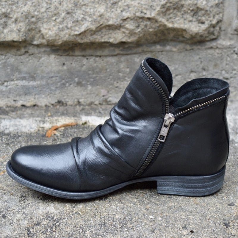 Warme Sanfte Stiefelette Mit Reißverschluss Stiefelette