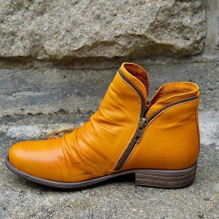 Warme Sanfte Stiefelette Mit Reißverschluss Stiefelette