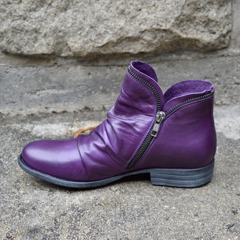 Warme Sanfte Stiefelette Mit Reißverschluss Stiefelette