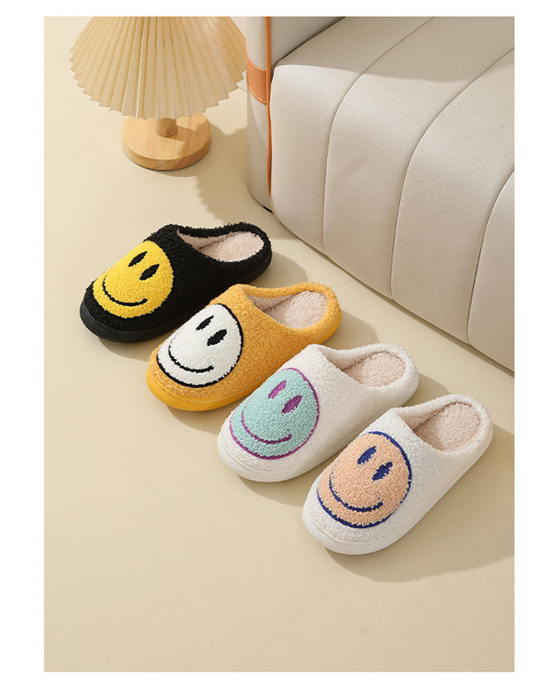 Warme Weiche Smiley Gemütliche Rutschfeste Hausschuhe