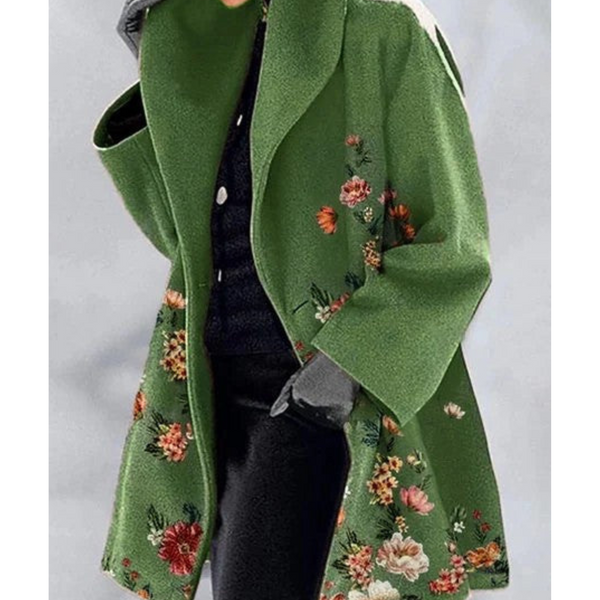 Warmer Bedruckter Wintermantel Für Damen Mit Stil Coat