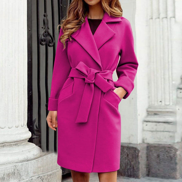 Warmer Eleganter Moderner Trench Damen Klassischer Mantel