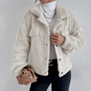 Warmer Kuscheliger Teddy Mantel Kurz Elegant Jacket