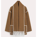 Warmer Lockerer Wickelkragen Mantel Für Kalte Tage Mantel