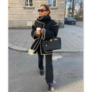 Warmer Lockerer Wickelkragen Mantel Für Kalte Tage Mantel