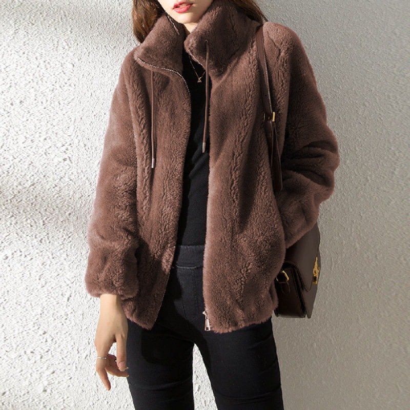 Warmer Weicher Teddy Für Bequeme Modisch Damen Mantel