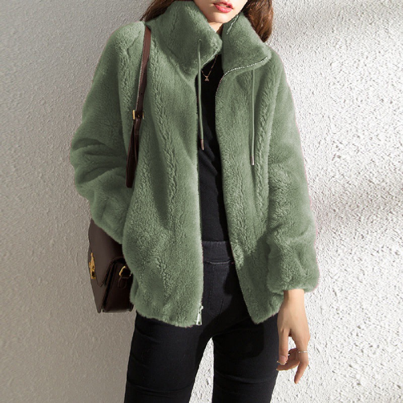 Warmer Weicher Teddy Für Bequeme Modisch Damen Mantel