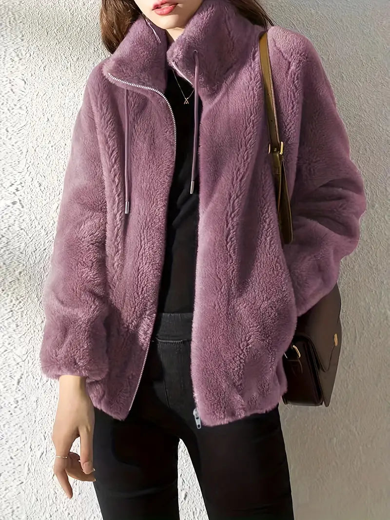 Warmer Weicher Teddy Für Bequeme Modisch Damen Mantel
