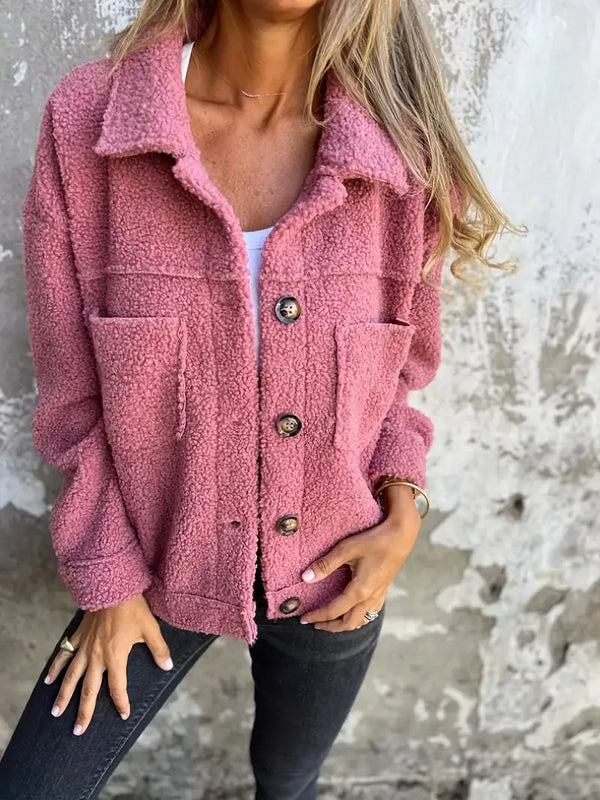 Warmer Weicher Teddy Mantel Für Damen Bequem Mantel