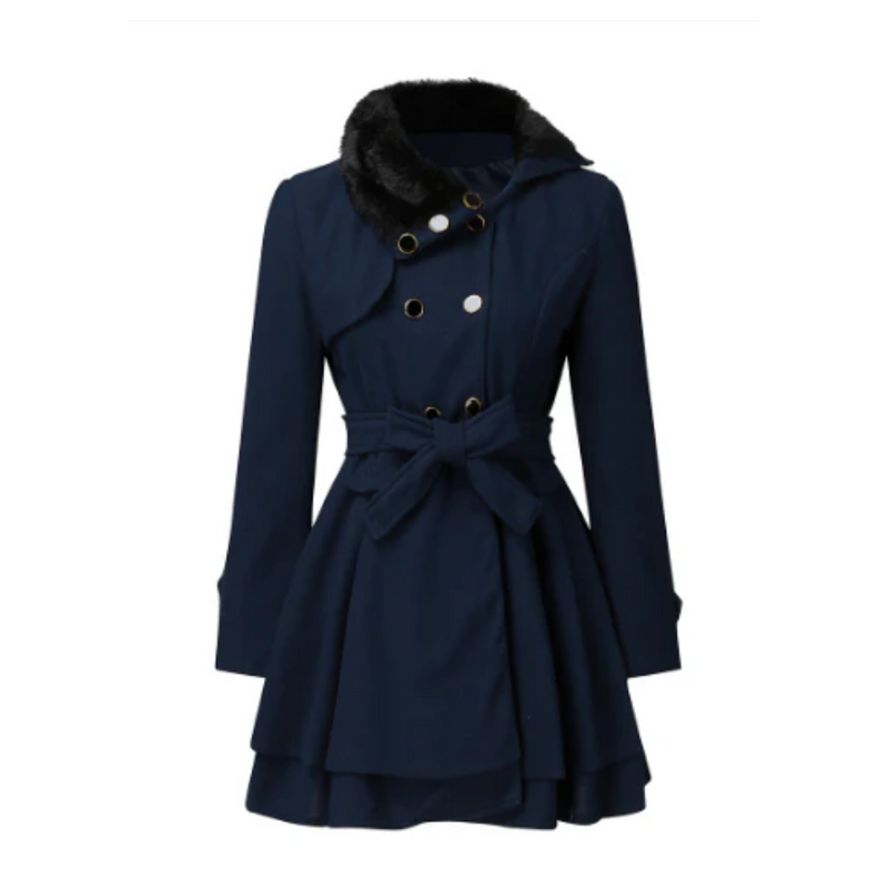 Warmes Elegantes Trenchcoat Mit Gürtel Und Stil Coat