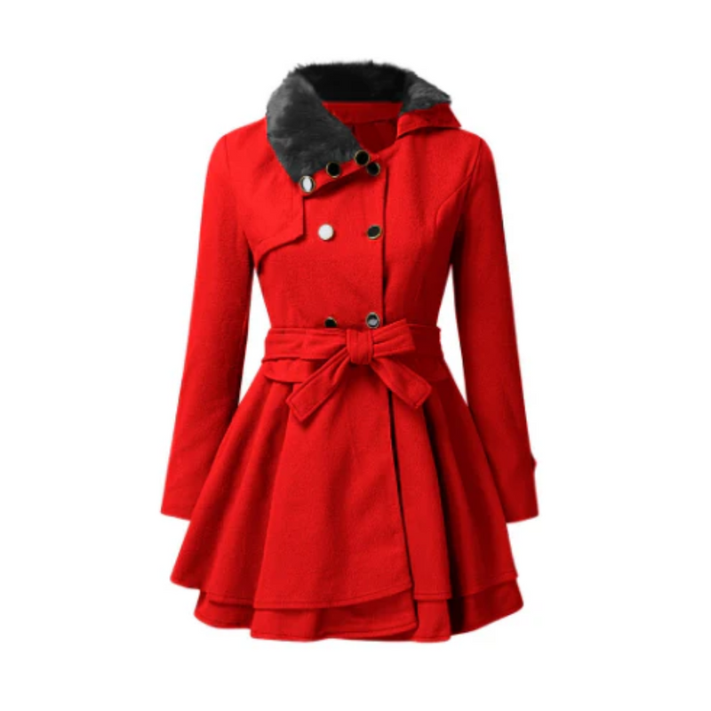 Warmes Elegantes Trenchcoat Mit Gürtel Und Stil Coat