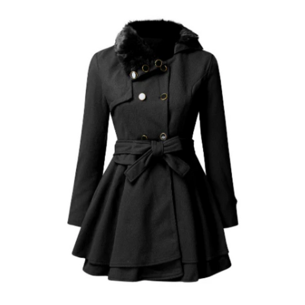 Warmes Elegantes Trenchcoat Mit Gürtel Und Stil Coat