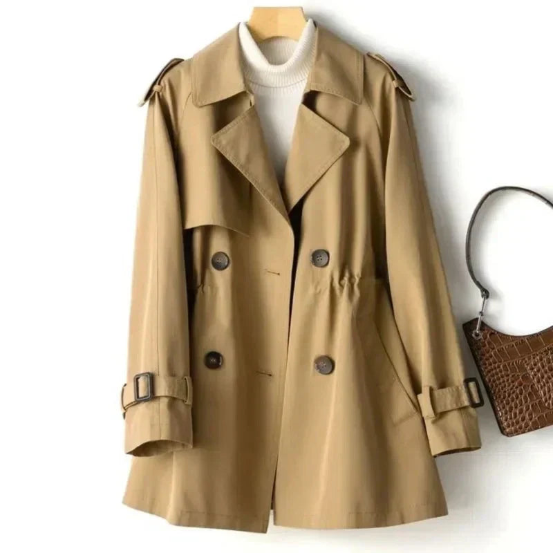 Warmes Schickes Trenchcoat Für Damen Mit Gürtel Coat