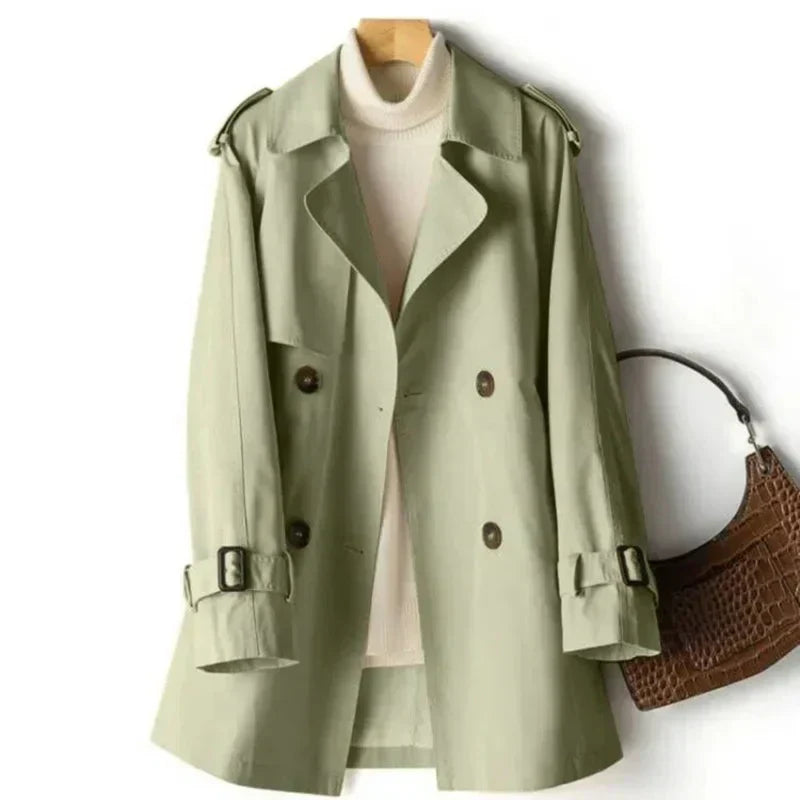 Warmes Schickes Trenchcoat Für Damen Mit Gürtel Coat