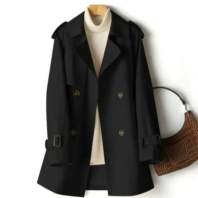 Warmes Schickes Trenchcoat Für Damen Mit Gürtel Coat