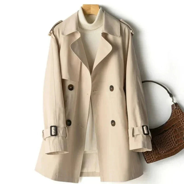 Warmes Schickes Trenchcoat Für Damen Mit Gürtel Coat