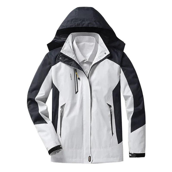 Wasserdichte Damen-Regenjacke mit Kapuze