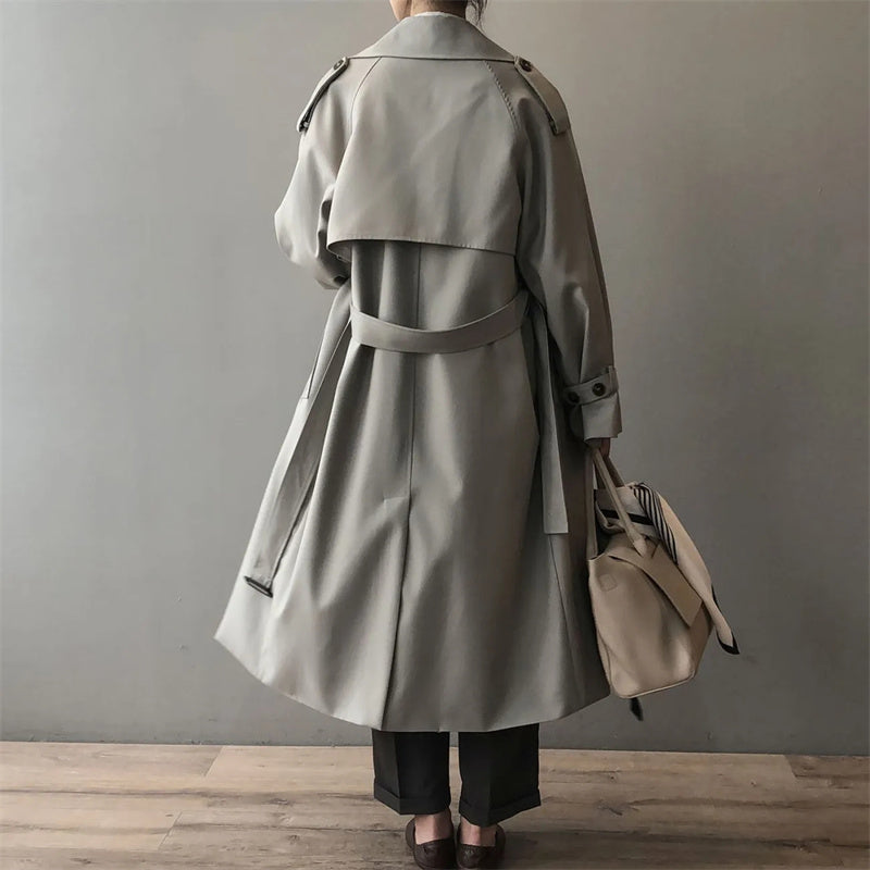 Wasserdichter Damen Trenchcoat Mit Reverskragen Mantel