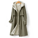 Wasserdichter Warmer Trenchcoat Mit Kapuze Elegante Coat