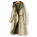 Wasserdichter Warmer Trenchcoat Mit Kapuze Elegante Coat