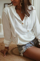 Weicher Bequemer Hoodie Für Jeden Tag In Weiß