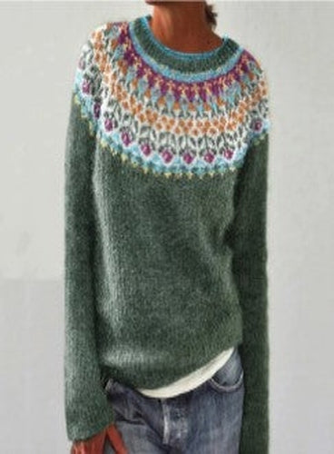 Weicher Gemusterter Strickpulli Für Gemütliche Tage