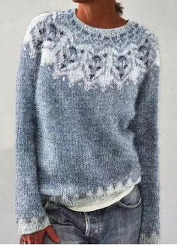 Weicher Gemusterter Strickpulli Für Gemütliche Tage