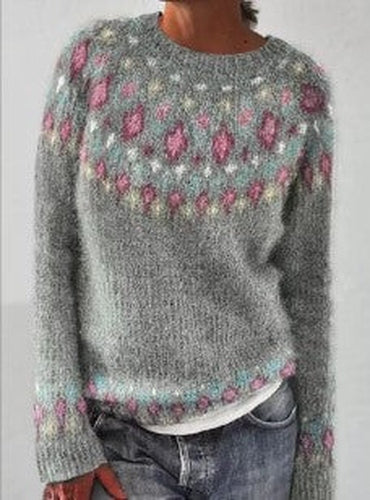 Weicher Gemusterter Strickpulli Für Gemütliche Tage