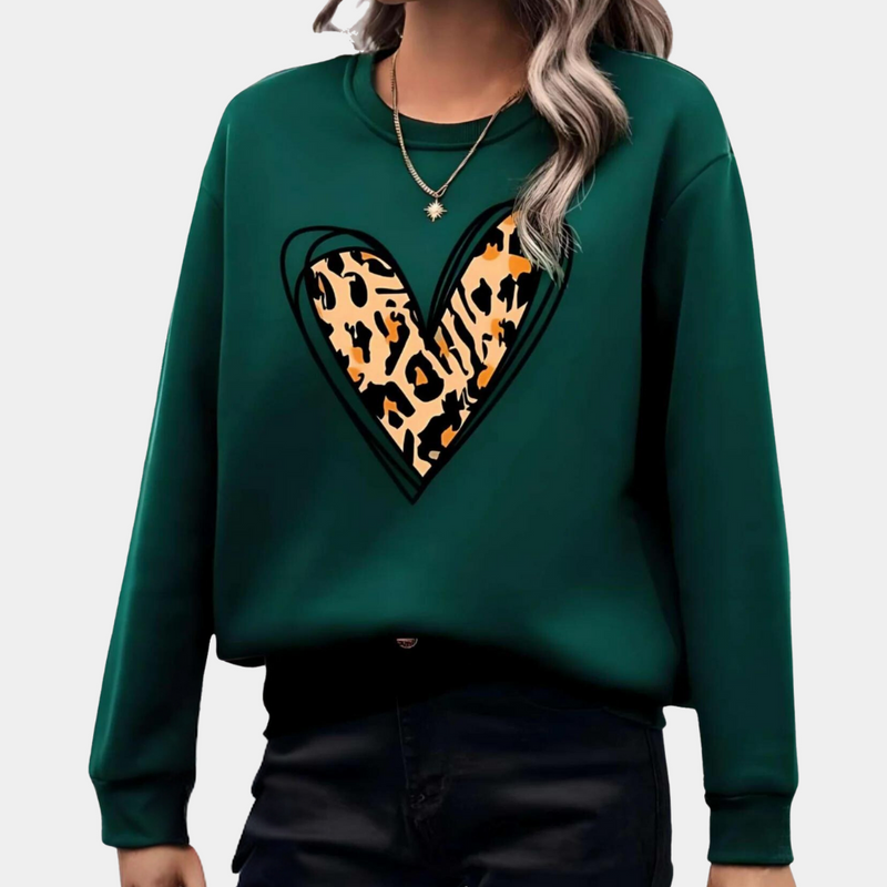 Weicher Herz-Pullover Für Frauen Im Modernen Stil