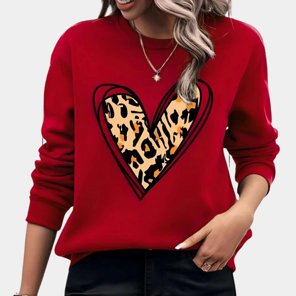 Weicher Herz-Pullover Für Frauen Im Modernen Stil