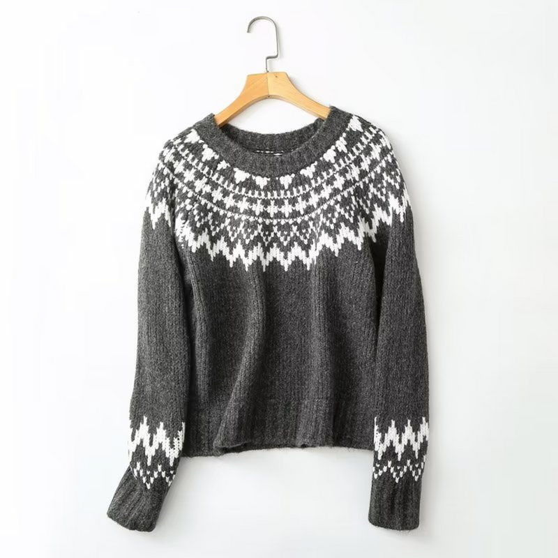 Weicher Pullover Mit Geometrischem Design Für Deinen Stil